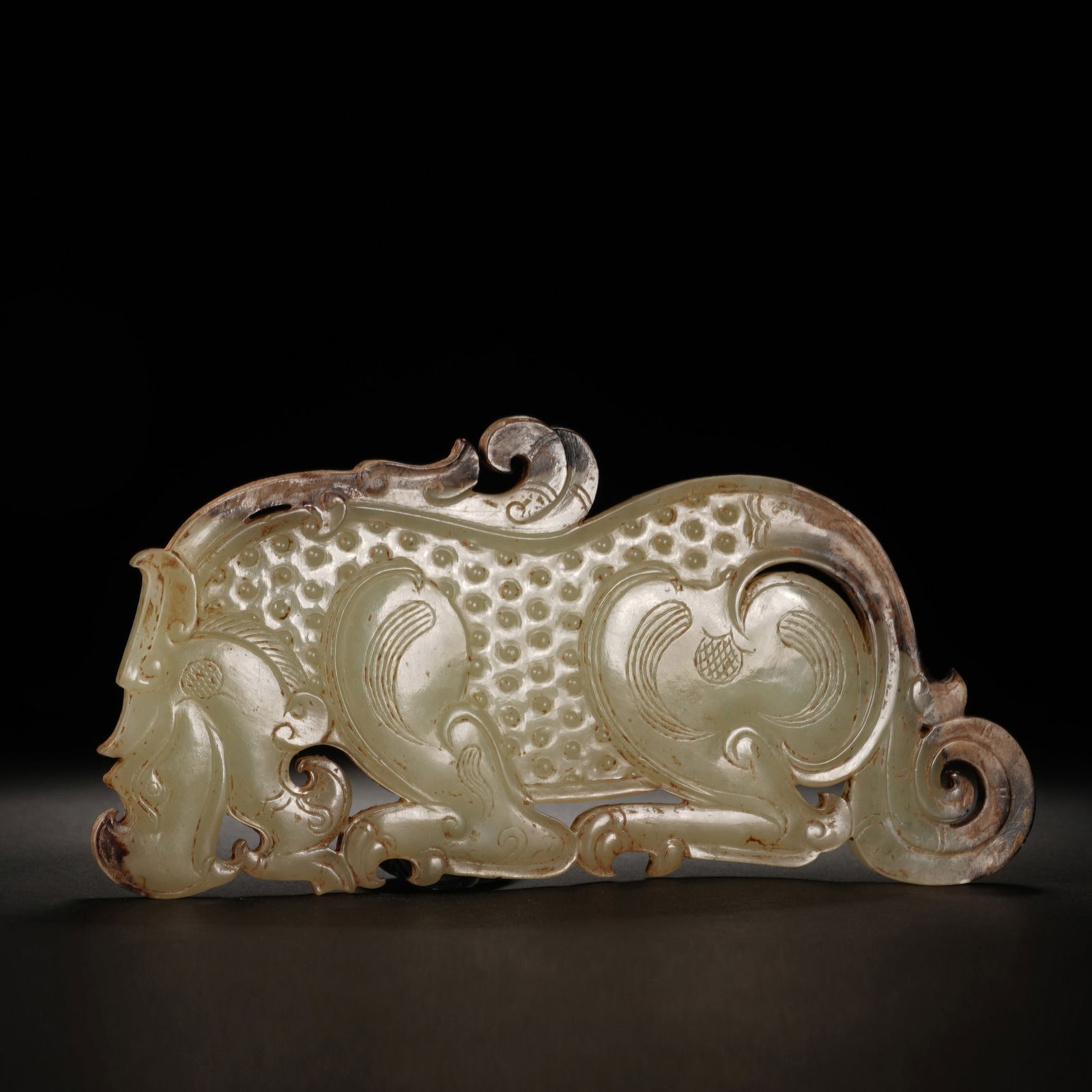 A VERY RARE CARVED JADE TIGER (1 of 9)