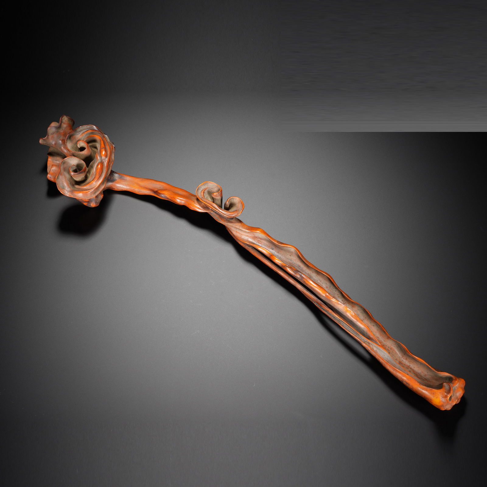 A CARVED BOXWOOD HUANGYANGMU RUYI SCEPTER (1 of 9)