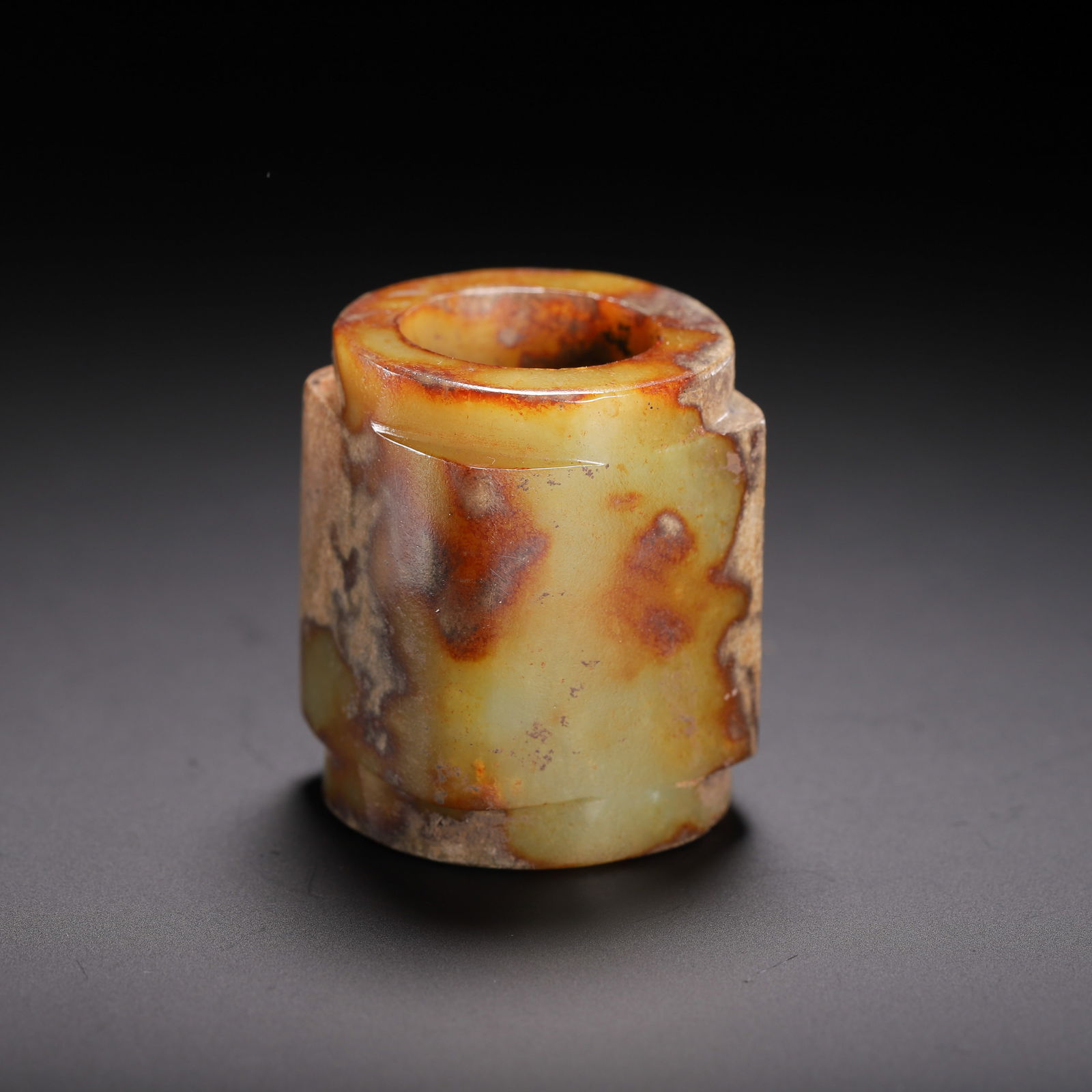 A CARVED JADE CONG (1 of 9)