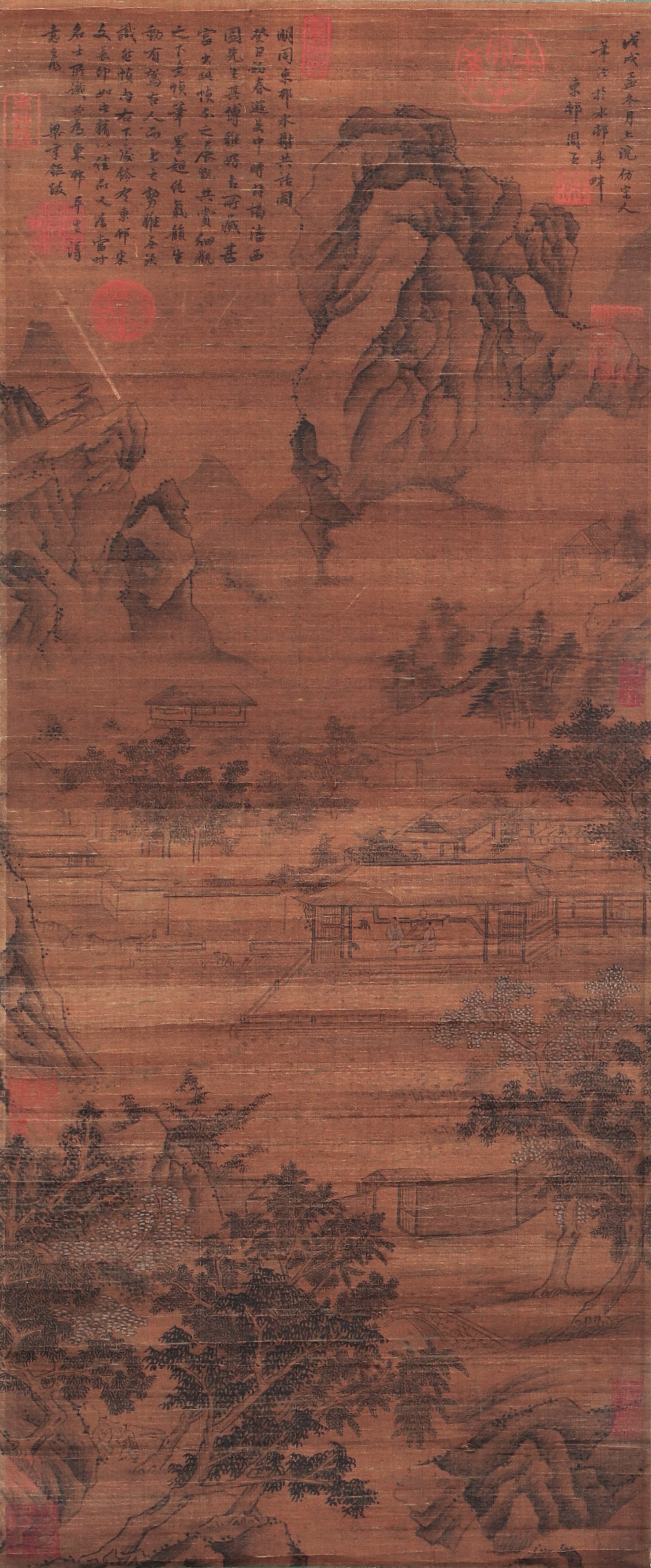 A CHINESE PAINTING OF SERENE STUDIO SIGNED ZHOU CHEN (1 of 5)