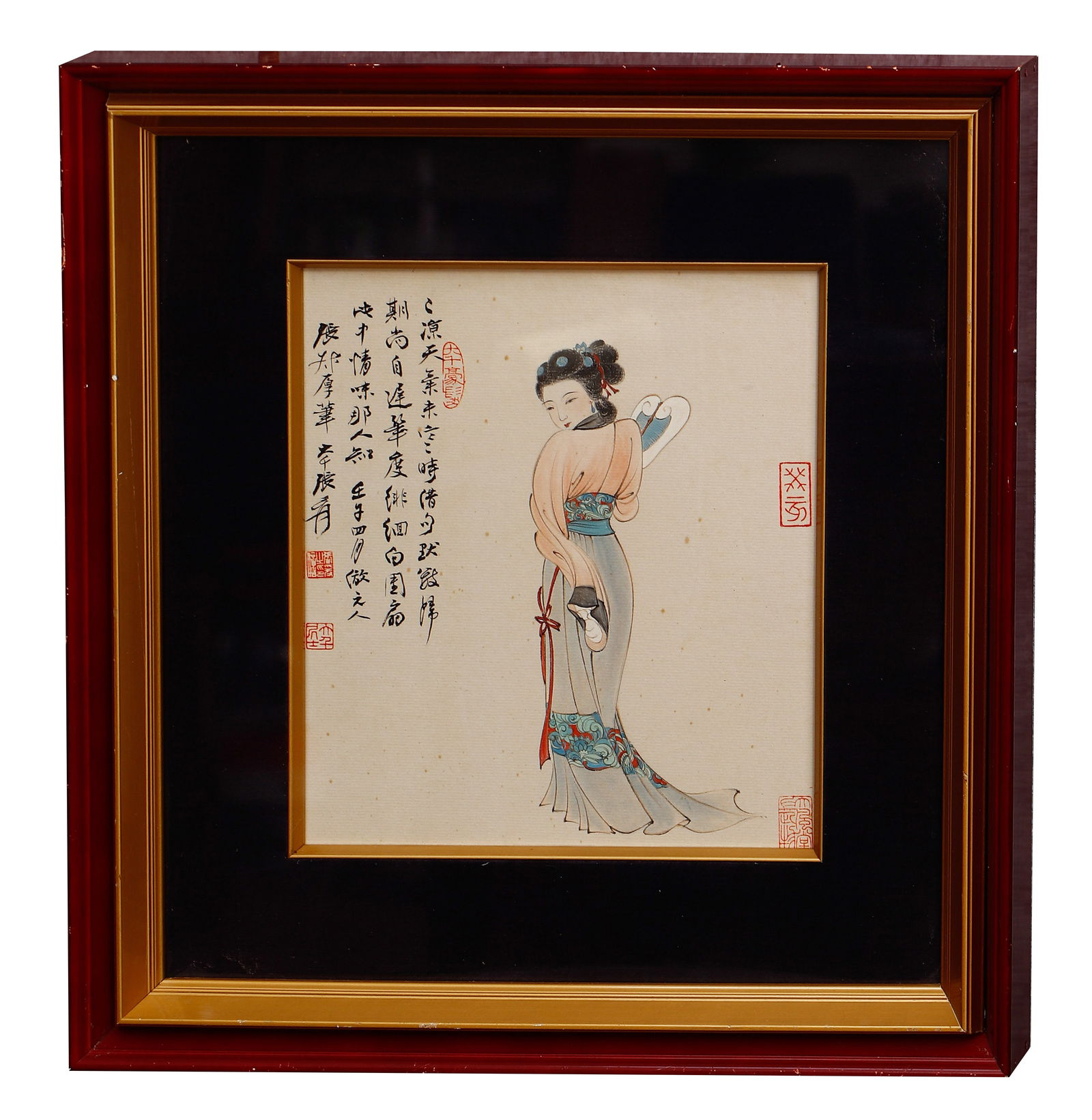 A CHINESE PAINTING OF LONG ELIZA SIGNED ZHANG DAQIAN (1 of 3)