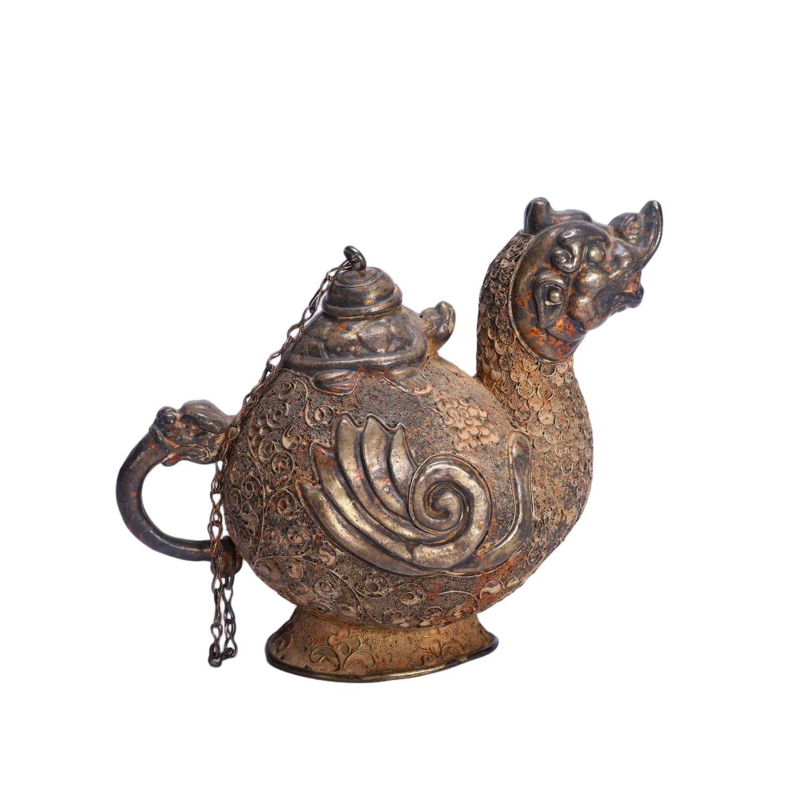 A SILVER MYTHICAL BEAST EWER (1 of 9)