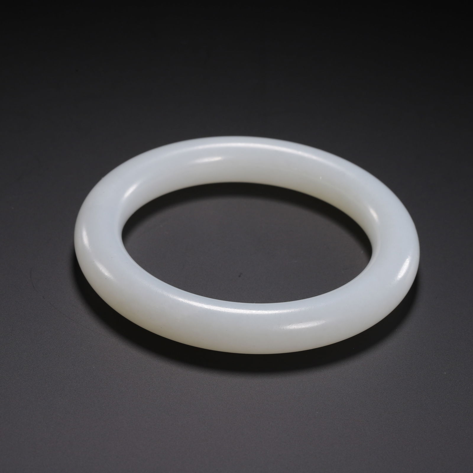 A WHITE JADE BANGLE (1 of 9)