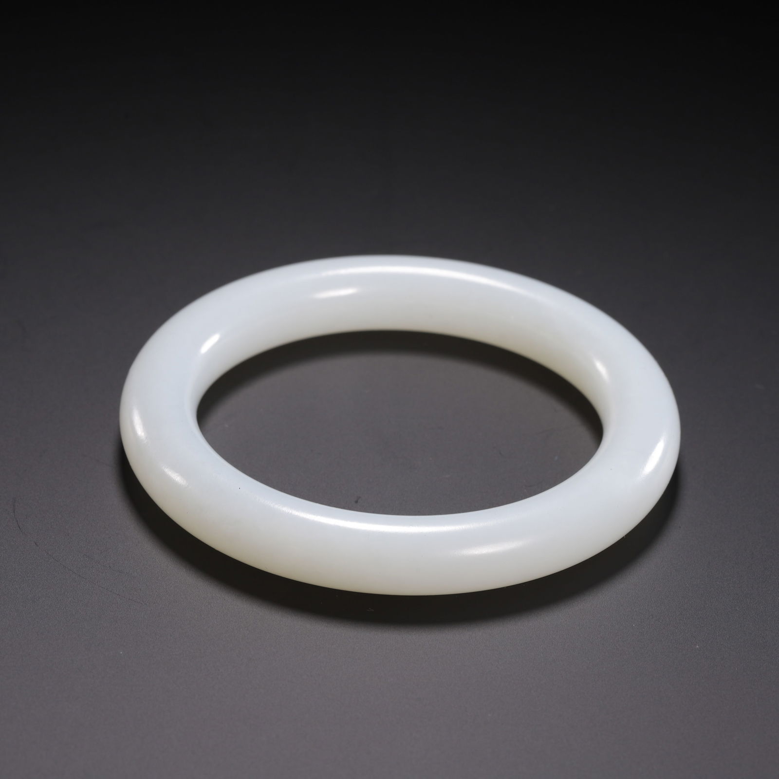 A WHITE JADE BANGLE - 4