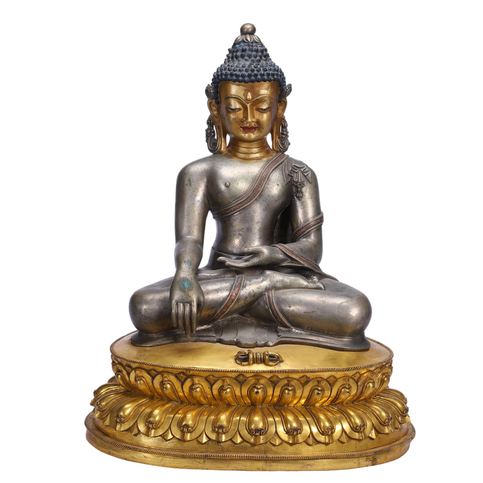 A CHINESE GILT-BRONZE BUDDHA STATUE (1 of 9)