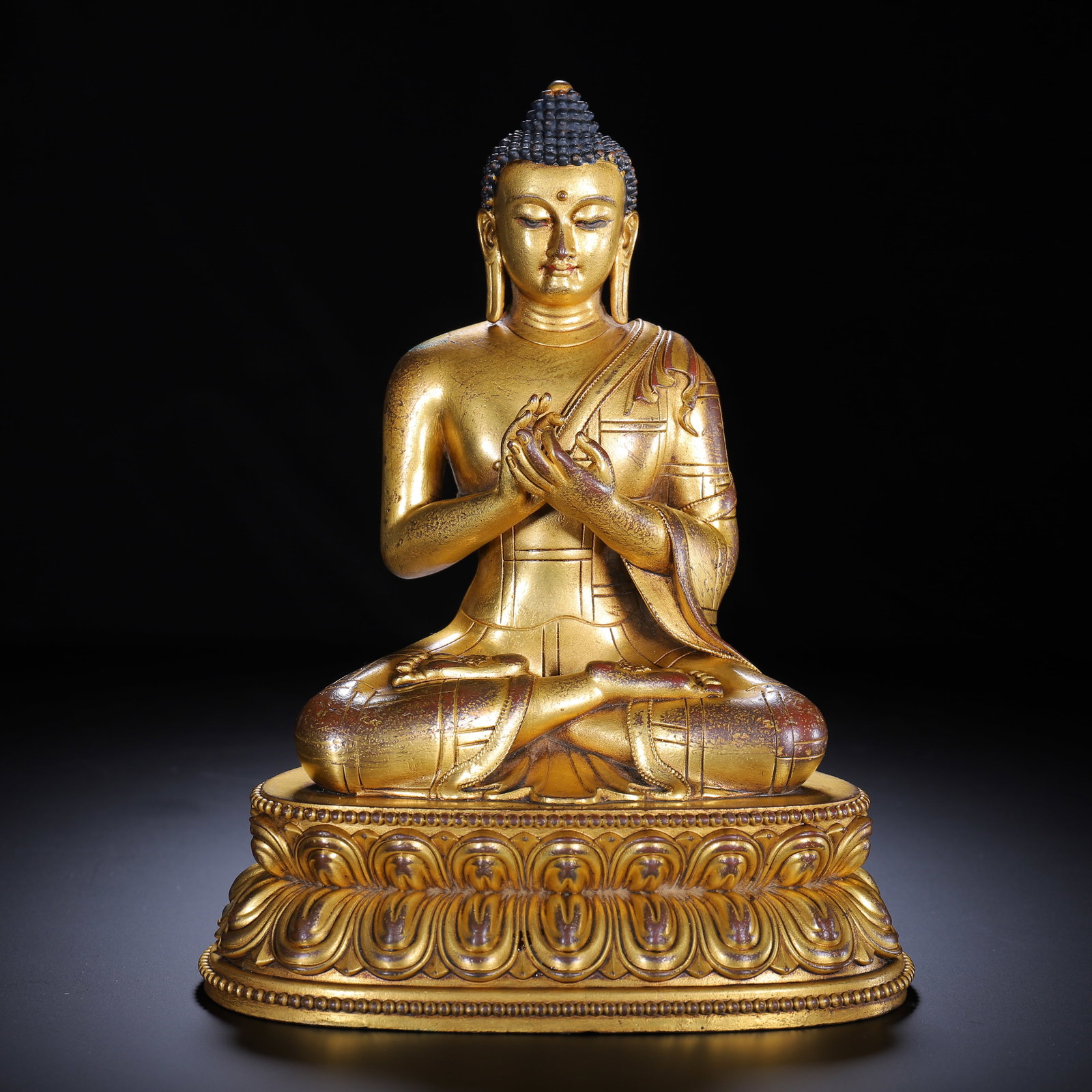 CHINESE GILT-BRONZE BUDDHA STATUE (1 of 9)