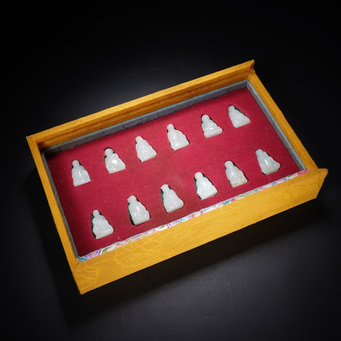 A SET OF CHINESE WHITE JADE ZODIAC FIGURES (1 of 6)