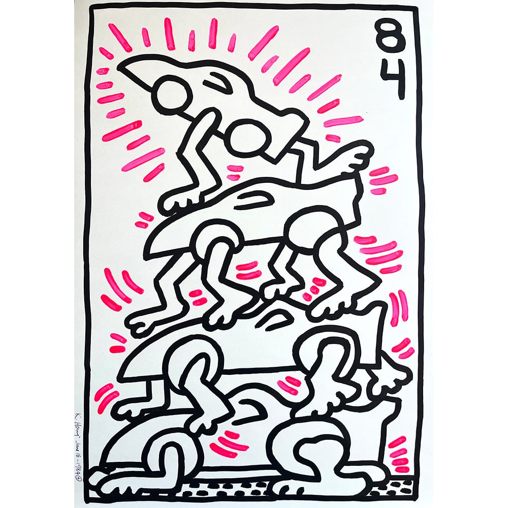 UNTITLED (LE MANS) SIGNED KEITH HARING (1 of 3)