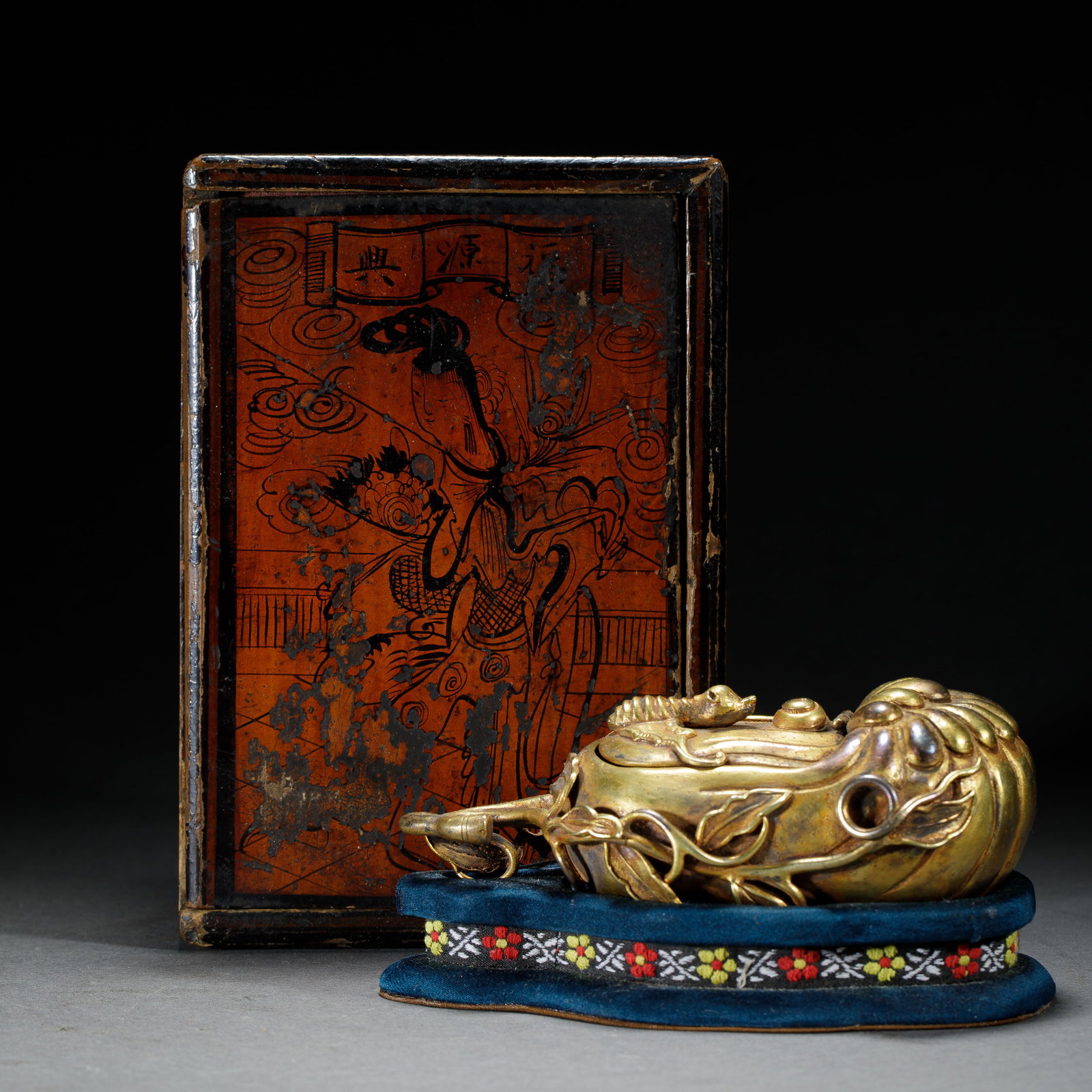 CHINESE GILT-BRONZE MELON-FORM CENSER (1 of 9)