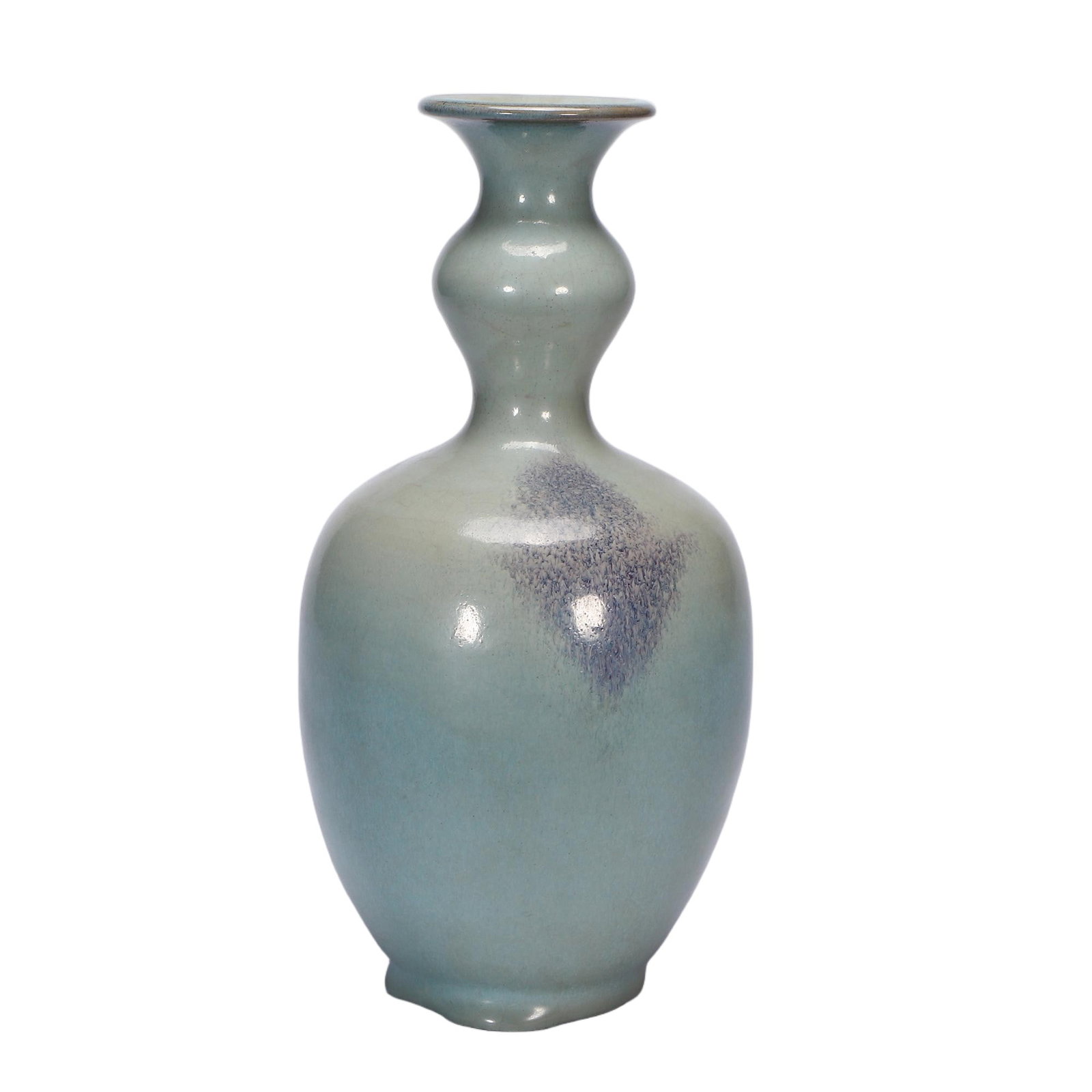 A CHINESE JUN-TYPE GLAZED GOURD VASE (1 of 9)