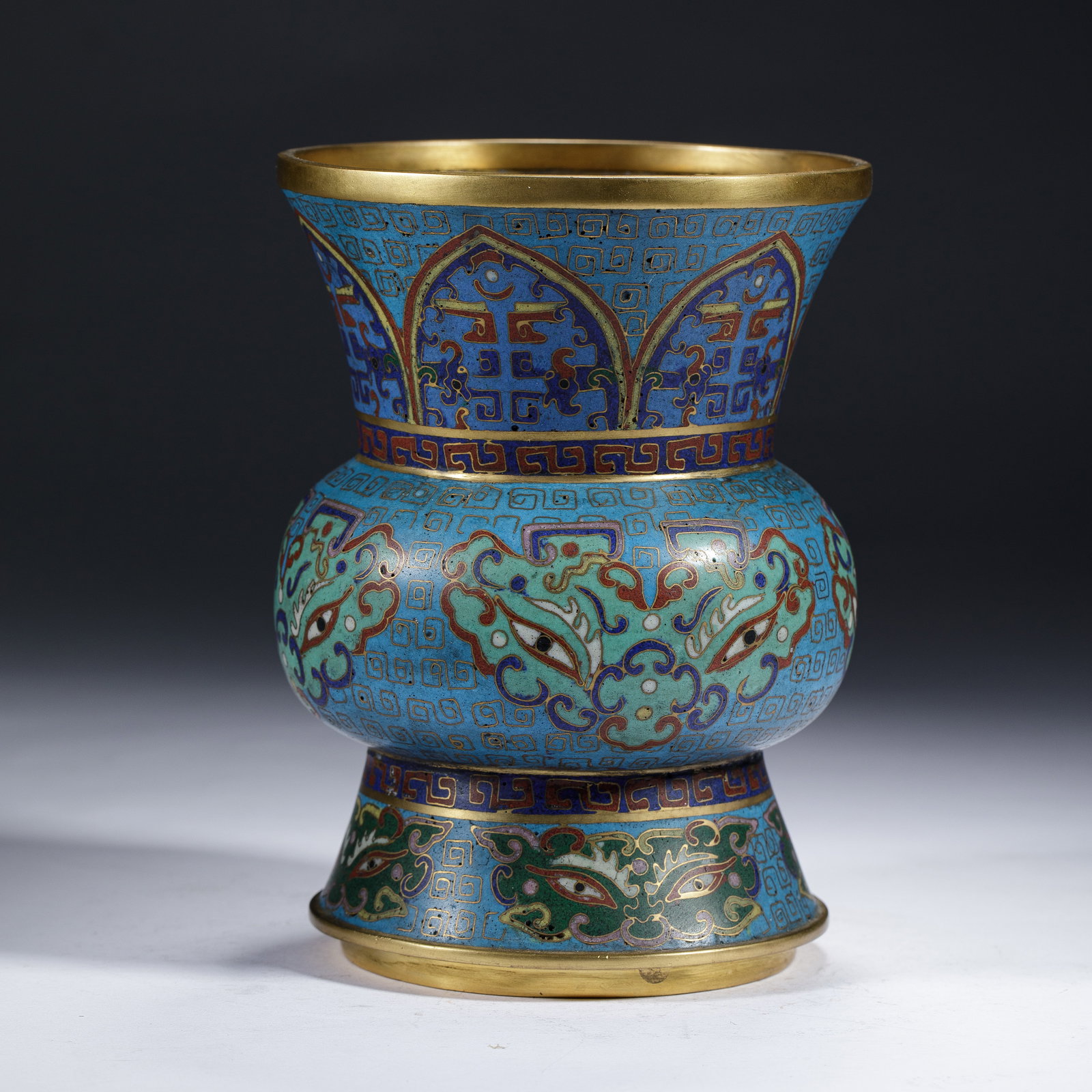 CHINESE CLOISONNÉ ENAMEL BRUSH POT (1 of 10)