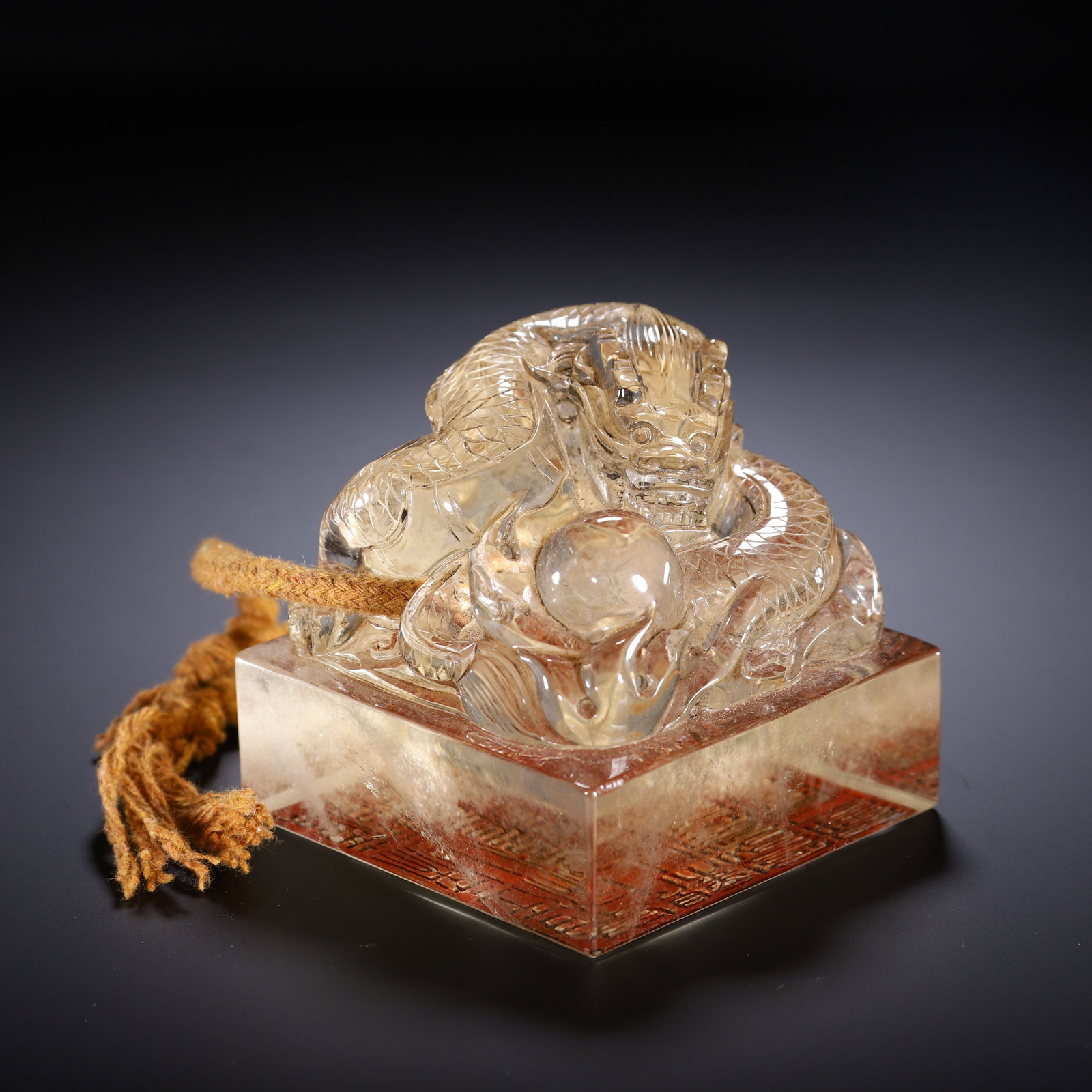 Chinese Rock Crystal Dragon Seal (1 of 9)