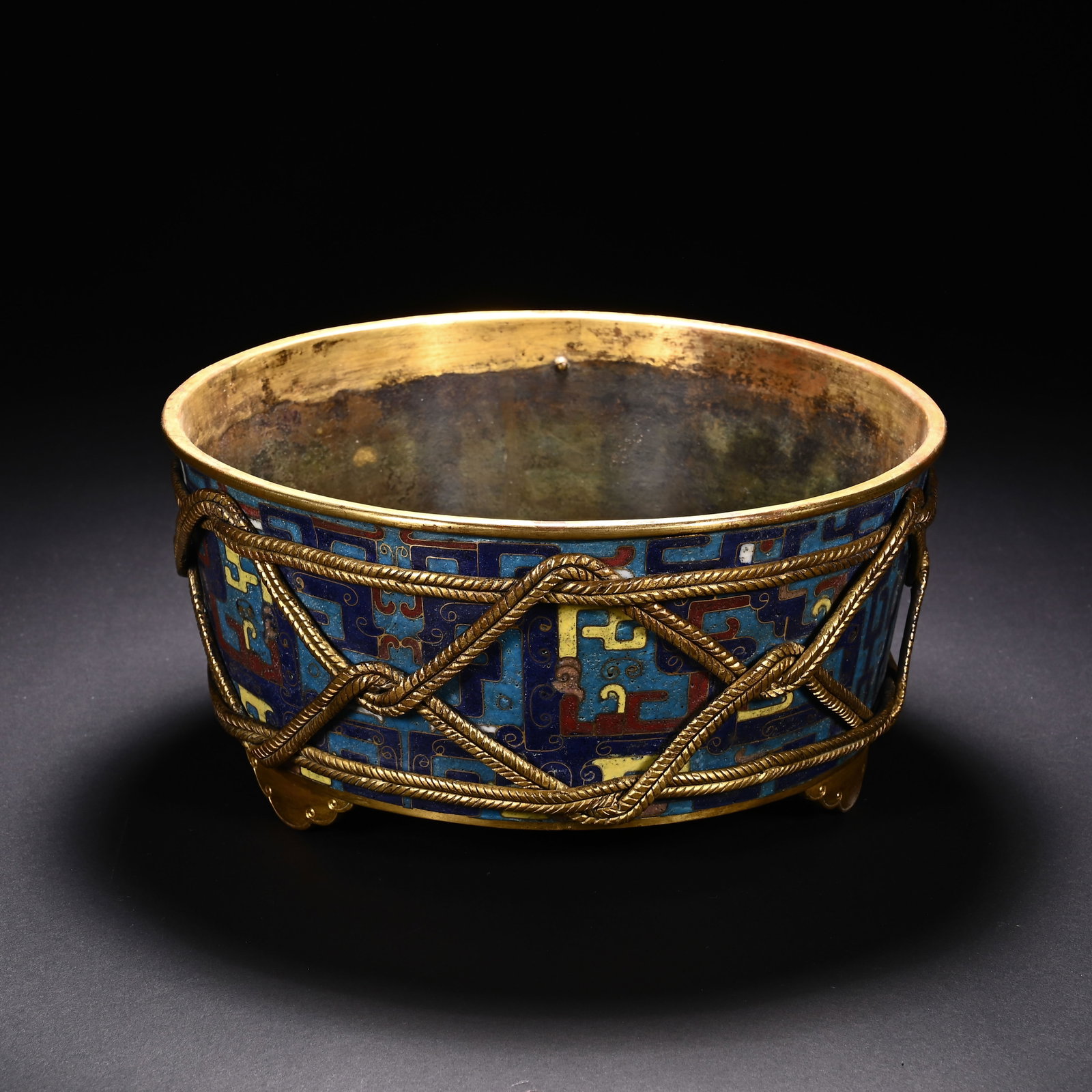 Chinese Gilt Bronze Cloisonne Dragon Censer (1 of 7)