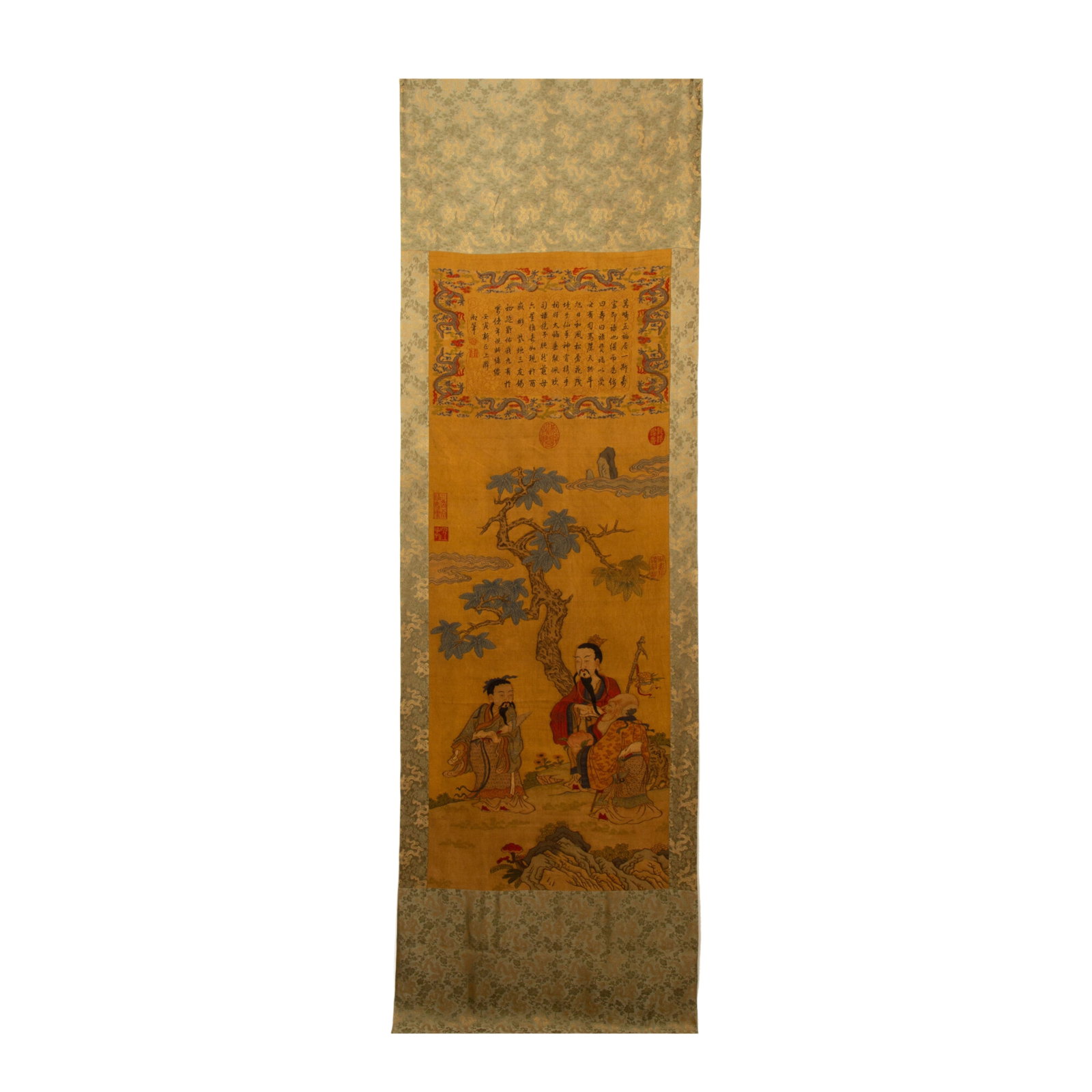Chinese Kesi 'Three Stars' Tapestry (1 of 10)