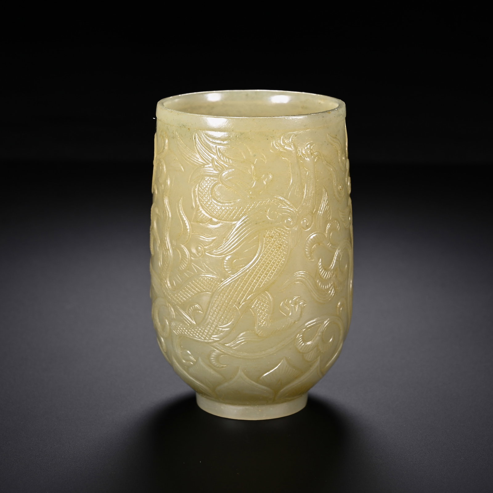 A Chinese Hetian Jade Dragon Cup (1 of 7)