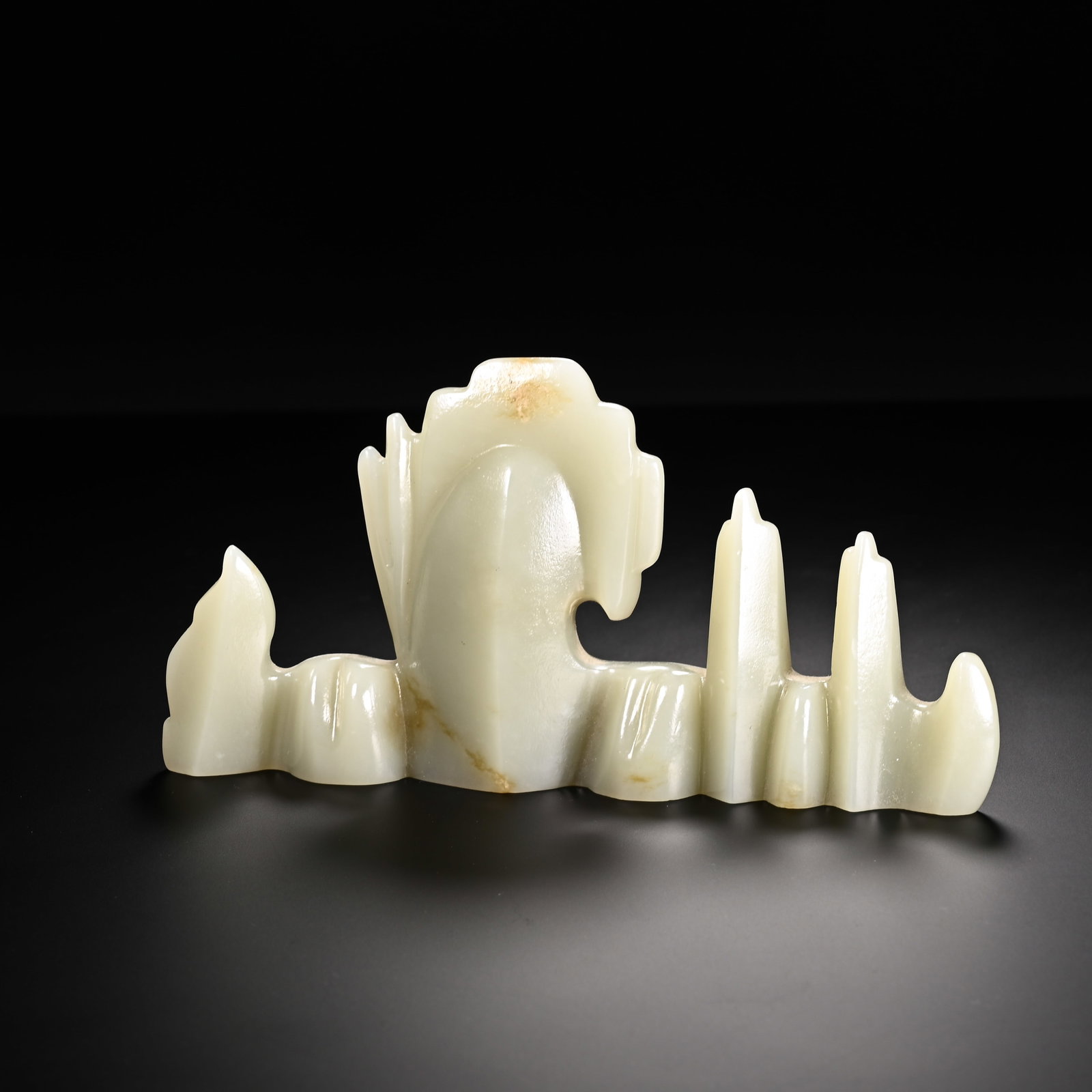 Chinese Hetian Jade Mountain-Style Brush Rest (1 of 6)