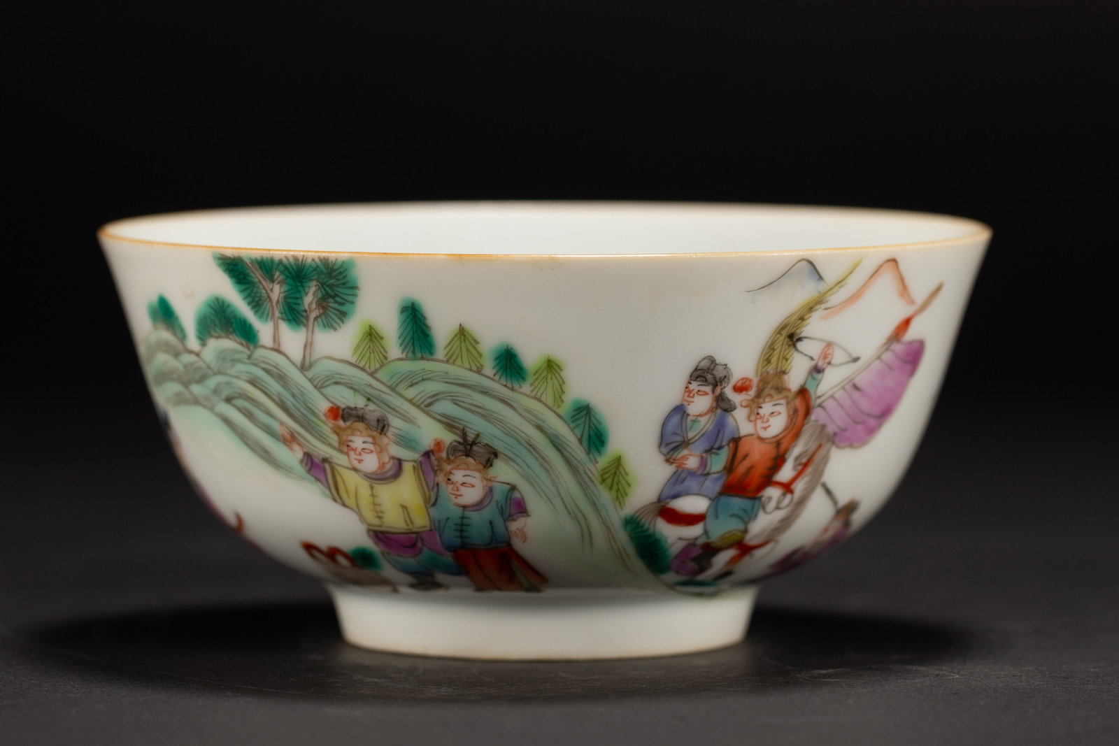 Chinese Famille Rose Figural Bowl (1 of 6)
