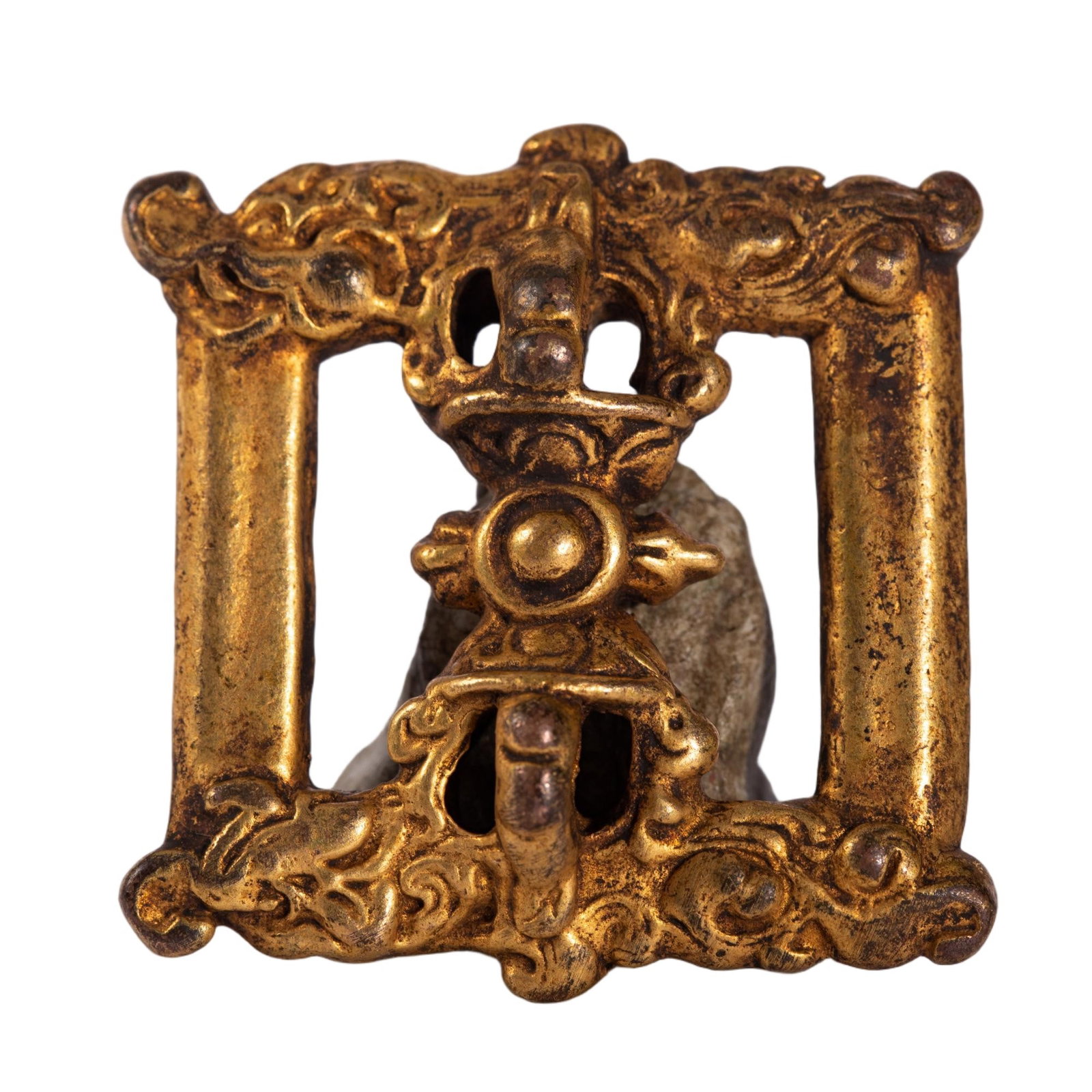 Chinese Gilt Bronze Tibetan Buddhist Plaque (1 of 4)