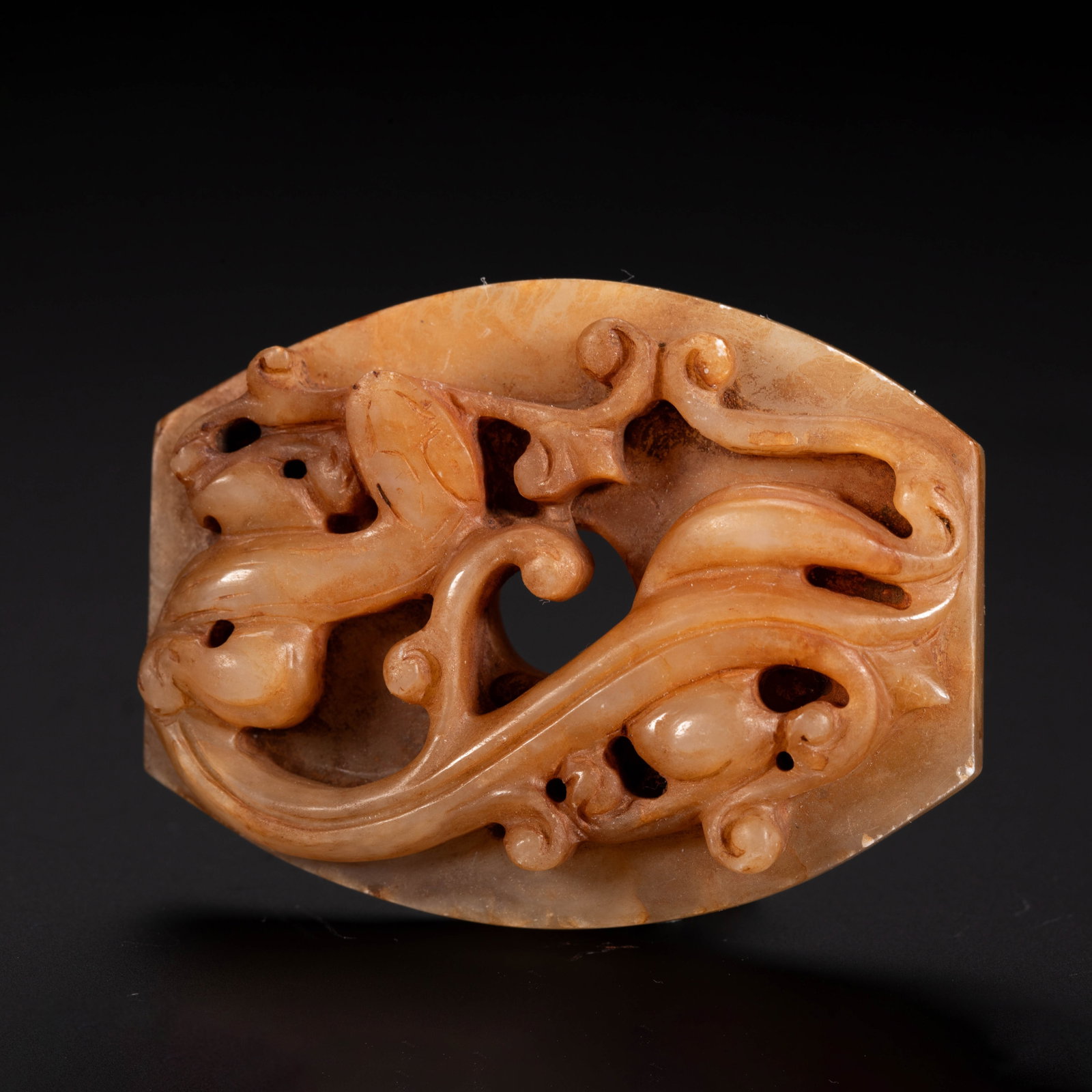 Chinese Hetian Jade Chilong Dragon Belt Buckle (1 of 7)