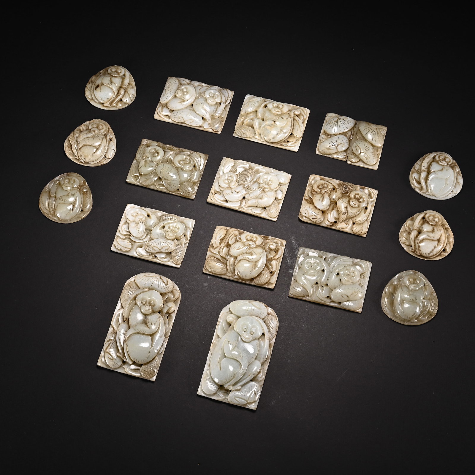 Set of Chinese Hetian Jade Belt Plaques (1 of 8)