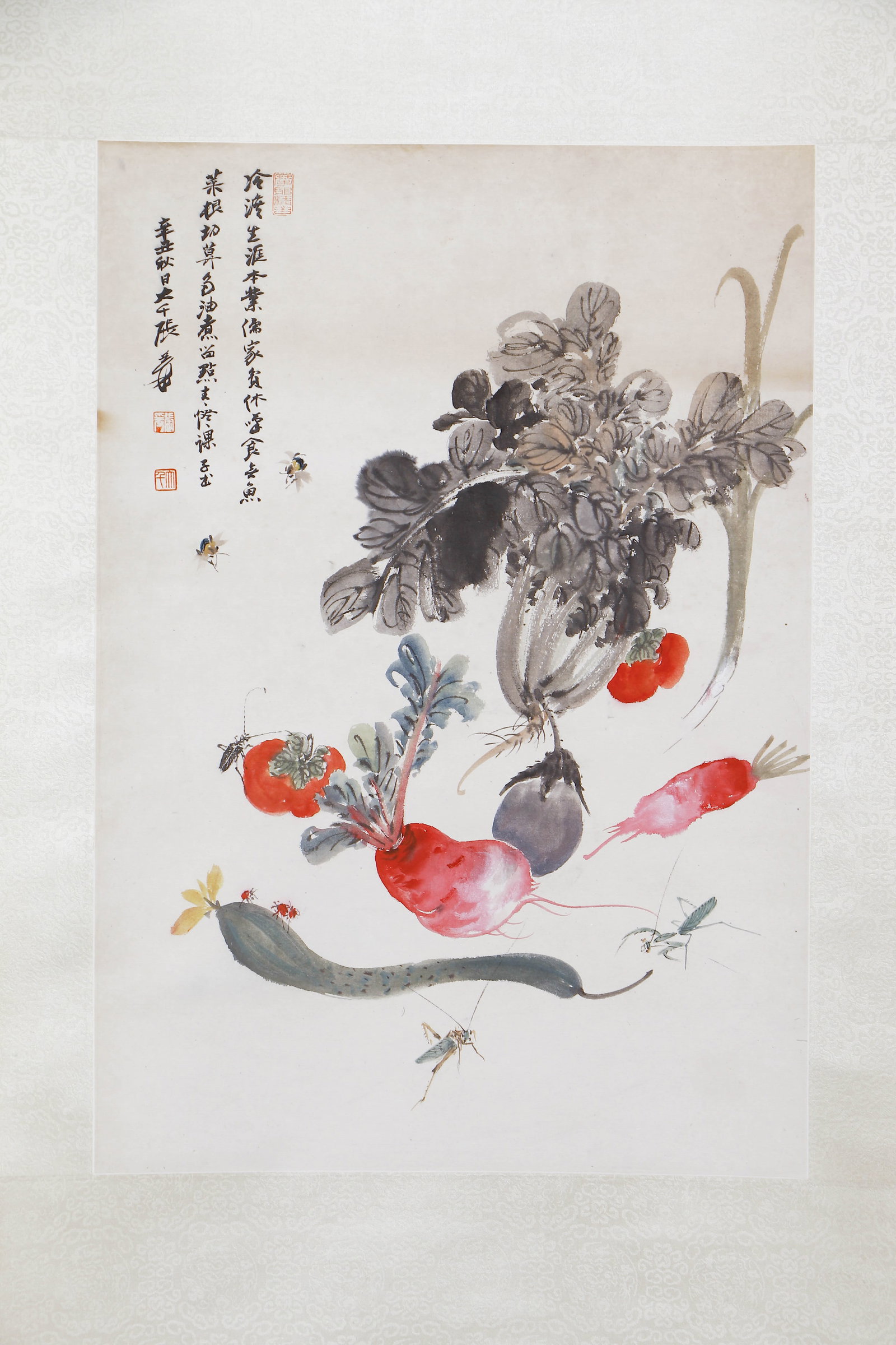 A CHINESE PAINTING OF VEGETABLES, SIGNED ZHANG DAQIAN (1 of 6)