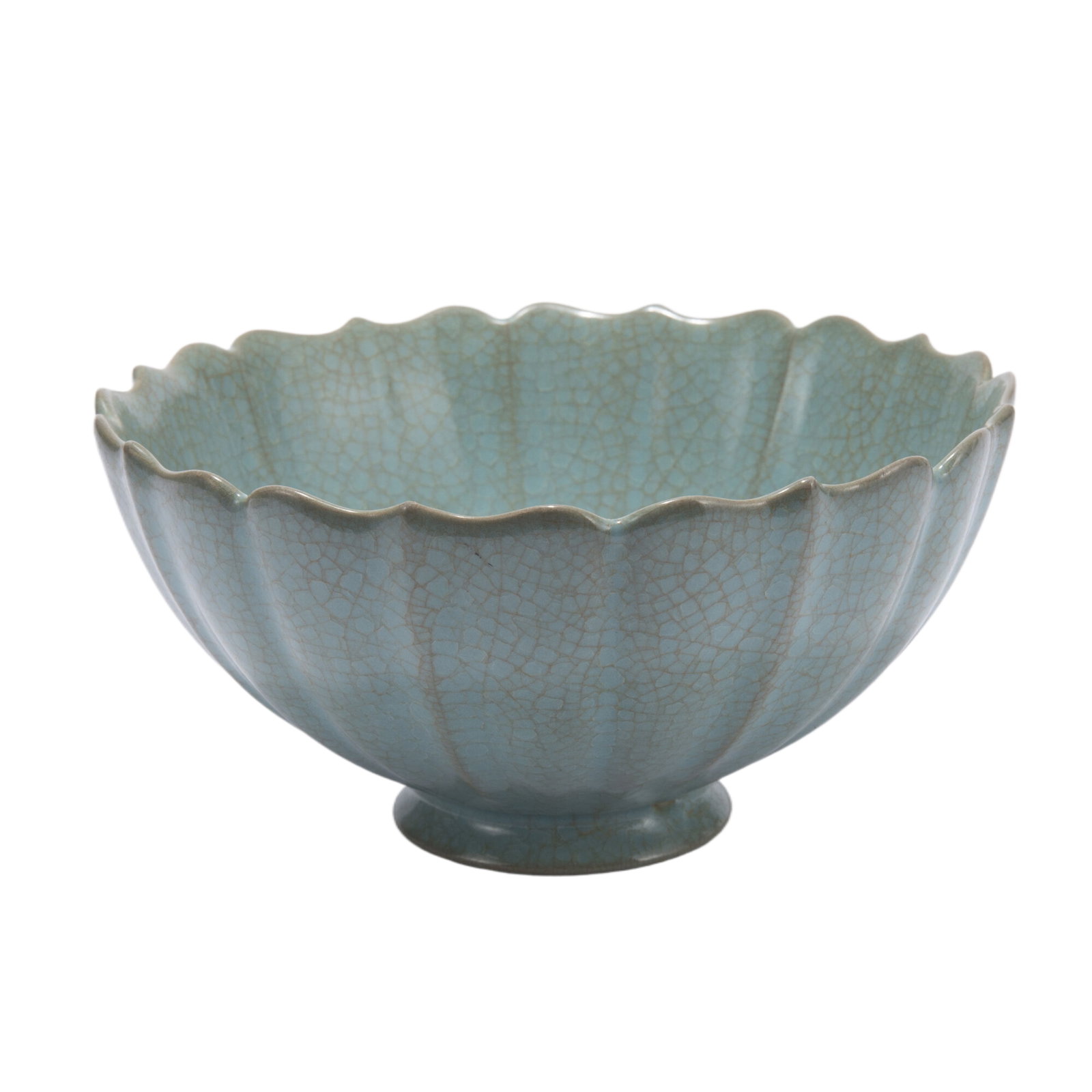 A CHINESE RU-WARE LOBED BOWL (1 of 10)