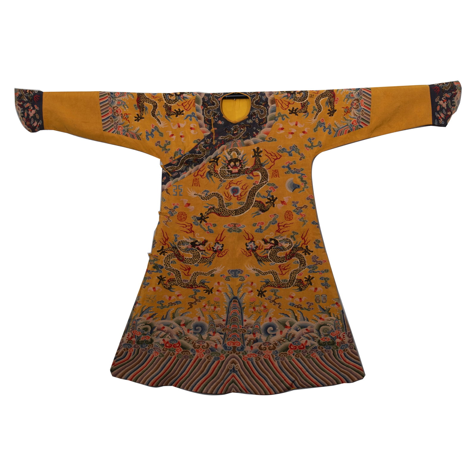 Chinese Kesi Dragon Robe with Peacock Feathers (1 of 18)