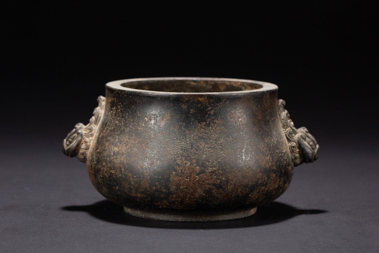 Chinese Bronze Censer with Mythical Beast Handles (1 of 9)