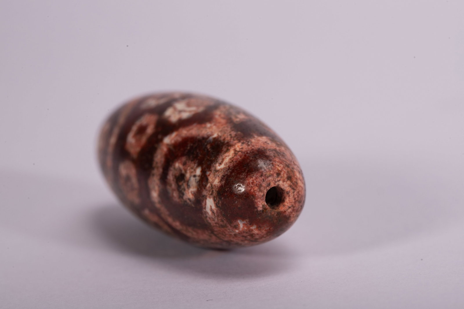 Chinese Patterned Dzi Bead - 6