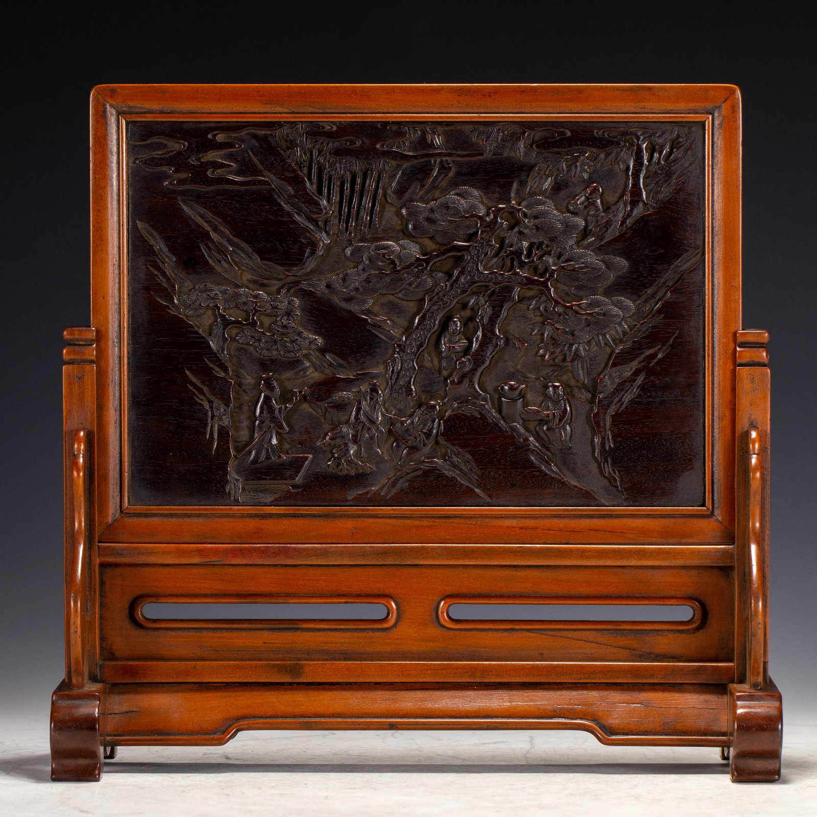 Chinese Agarwood Figural Story Table Screen (1 of 11)