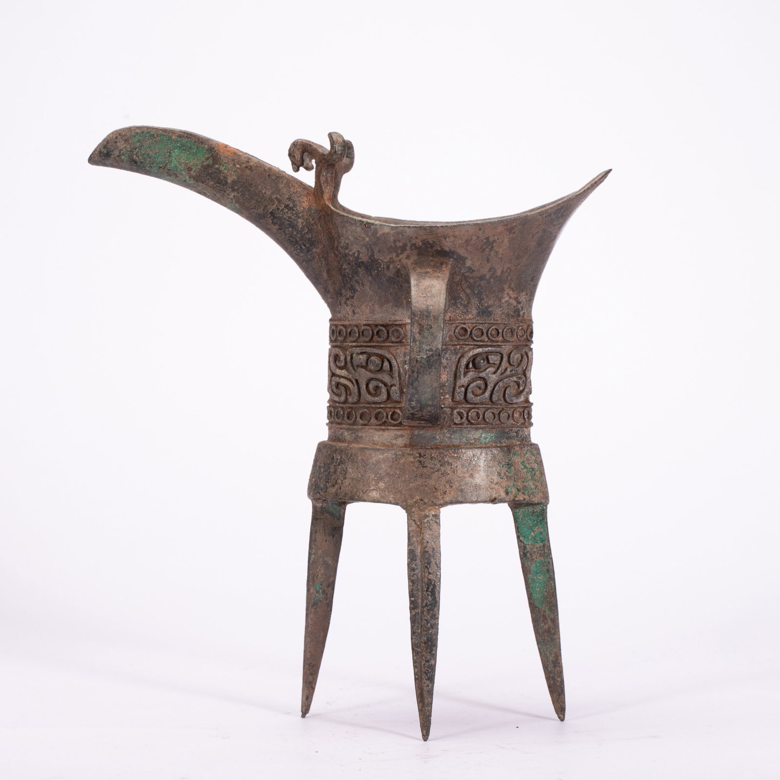 Chinese Archaic Bronze Jue Wine Vessel (1 of 9)
