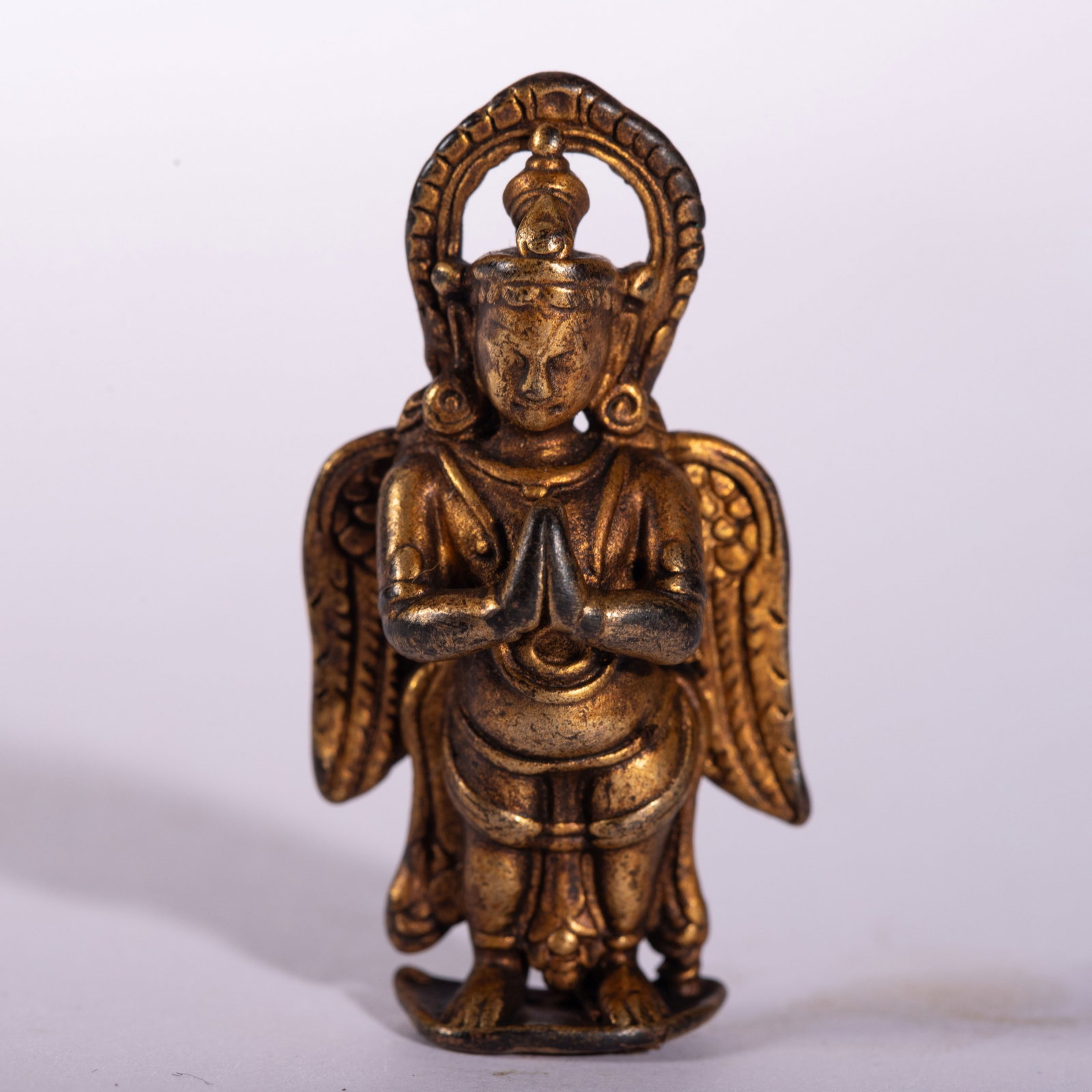 Chinese Gilt Bronze Winged Buddhist Deity Figure (1 of 5)