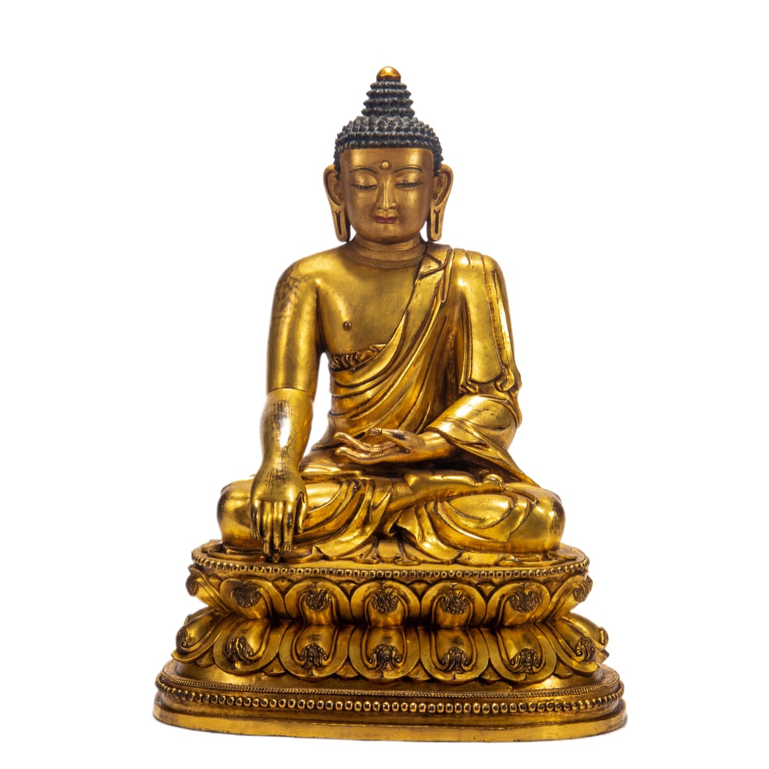 Chinese Gilt-Bronze Seated Buddha Statue (1 of 10)