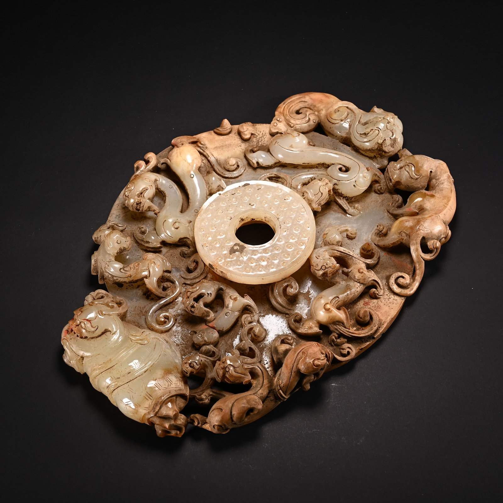 Chinese Hetian Jade Dragon Bi Disc (1 of 8)