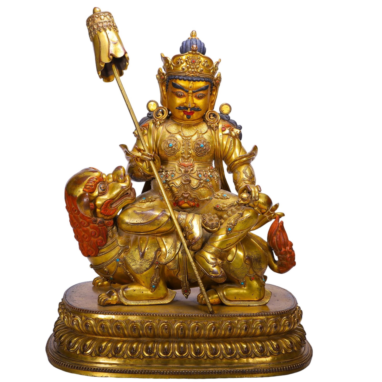 Chinese Gilt Bronze Jambhala Statue (1 of 9)