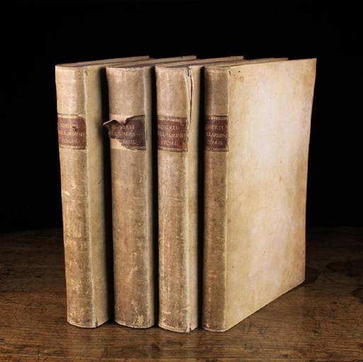 Four 18th Century Antiquarian Vellum Bound Books