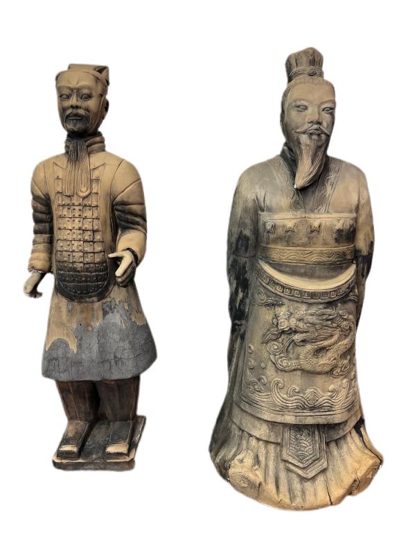 Pair of Large Terracotta Chinese Warrior Statues (1 of 19)