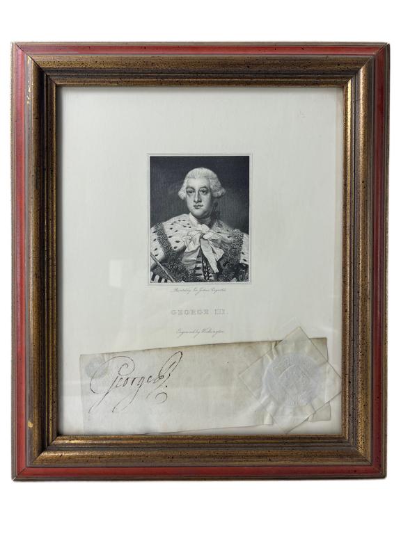 King George III Signature w/ Seal (1 of 6)