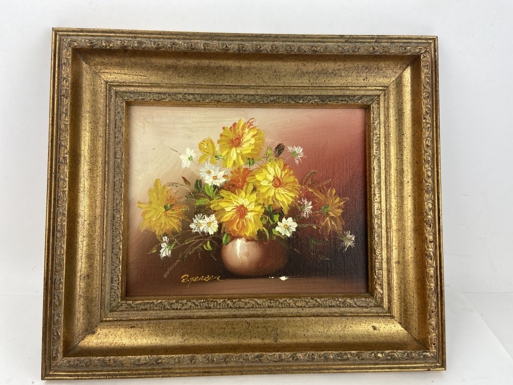 Original Framed Floral Art 15" x 13". (1 of 7)
