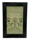 19th C. Needlework Sampler On Education Ann Way