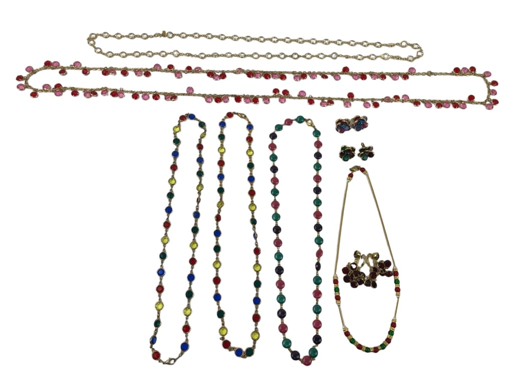 Multi-Color Bead Necklace & Earring Lot (1 of 5)
