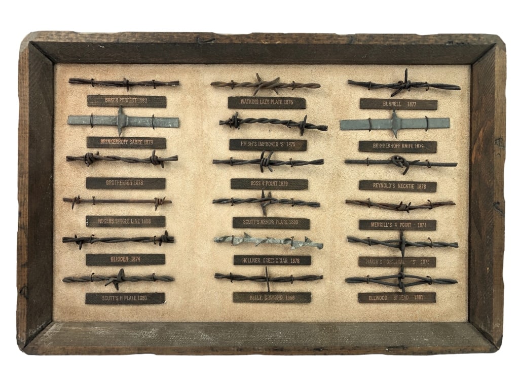 Framed Barbed Wire Collection with Tags (1 of 8)