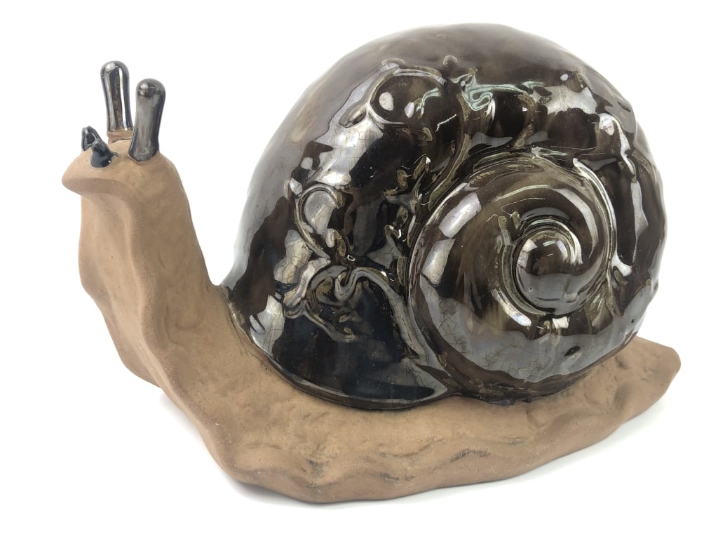 Large Ceramic Snail Statue 8.5" H (1 of 9)