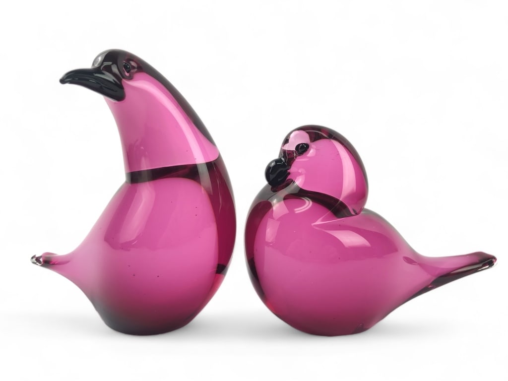(2) Formia Murano Art Glass Birds (1 of 14)