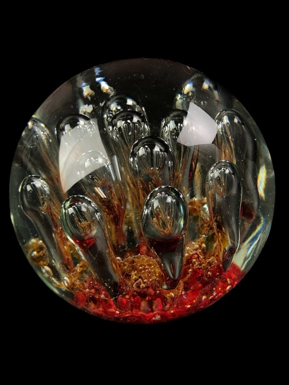 Large Controlled Bubble Art Glass Sculpture (1 of 5)