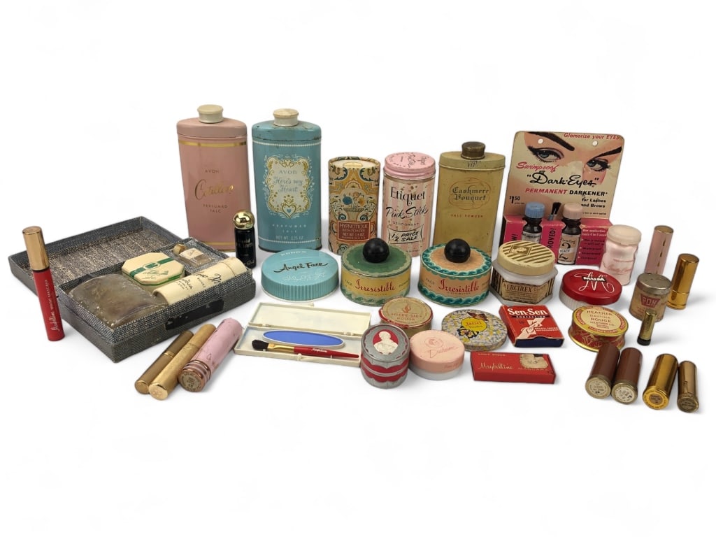 Vtg Vanity Lot - Lipstick, Compact, Powder & More (1 of 6)