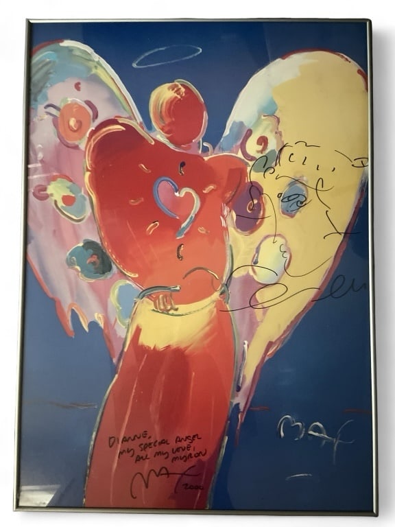 Peter MAX: "Red Angel with Heart III" - Signed (1 of 8)