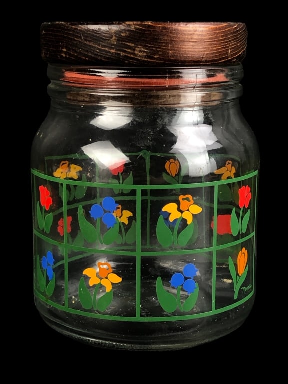 Vintage Signed Nina Anchor Hocking Flower Jar (1 of 9)