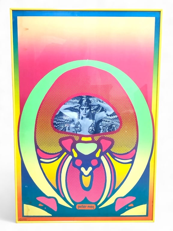 Peter Max's 1967 "Cleopatra" Framed Poster (1 of 10)