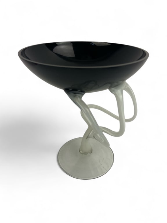 Krosno Style Handblown Art Glass Bowl (1 of 6)